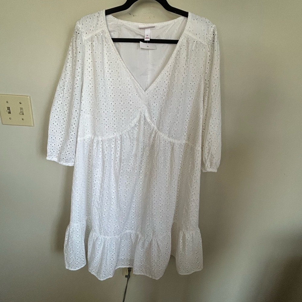 Isabel White Eyelet Maternity Dress size XL